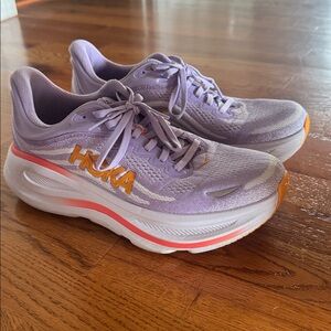 Hoka Purple and Orange Running Shoes
